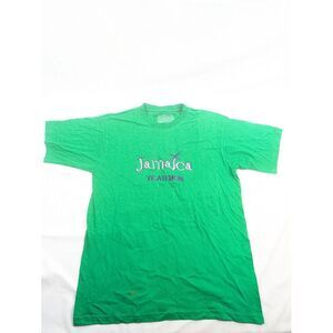 Jamaican Authentic T's  "Jammin Yeah‎ Mon" Graphic T Shirt, sz: XL Green